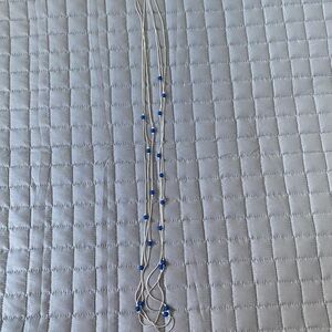 Liz Claiborne Silver Necklace with Blue Accents
